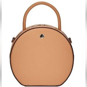 Kate Spade Andi Canteen Tan Leather Handbag handle bag purse lightfawn crossbody